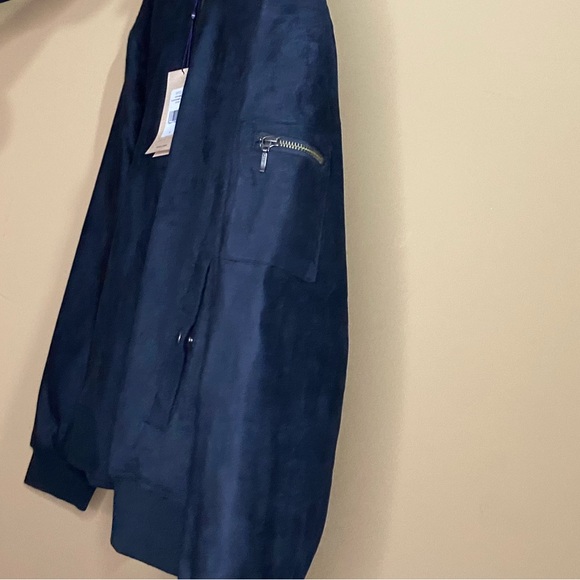 NYDJ faux suede bomber jacket - Picture 6 of 7